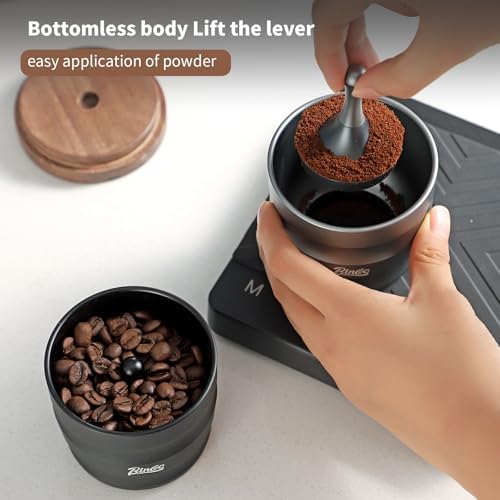 Bincoo Aluminum Alloy Dosing Rings Press for Coffee Powder-Espresso Powder Receiver Cup,Coffee Powder Receiver Container,Espresso Grounds Cup 51mm/53mm/58mm(Sliver) - Image 2