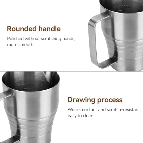 Milk Frothing Pitchers Jug Large Capacity 900ml/30oz Stainless Steel Espresso Steaming Pitcher Cup Cappuccino Coffee Machine Accessories - Image 3
