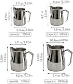 Professional 304 Stainless Steels Coffee Milk Frothing Pitcher with Fine Spouts Steaming Cup for Latte Art Coffee Milk Frother - Image 7