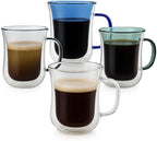 LEMONSODA Double Walled Colored Insulated Coffee Mugs, 10oz, Set of 4 by LEMONSODA