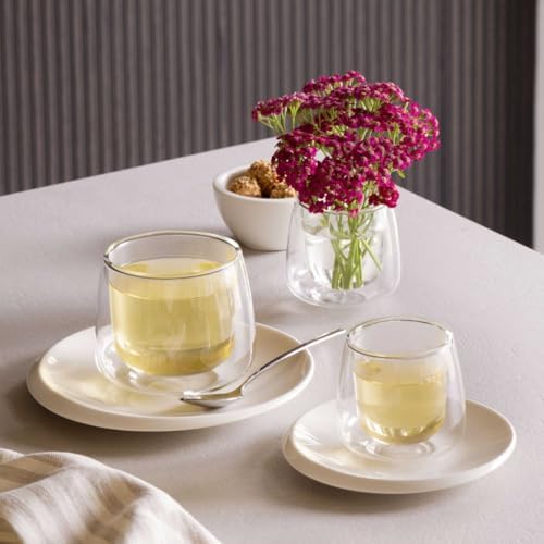 Villeroy & Boch – Artesano Hot & Cold Beverages Coffee Mug, Set of 2 Glasses, Double-Walled Glasses for Hot and Cold Beverages, 9 oz, Borosilicate Glass, Dishwasher-Safe, Microwave-Safe - Image 4