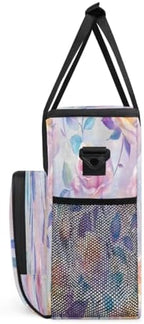Pink Roses Coffee Maker Carring Bag Travel Carrying Storage Tote Bag Compatible with Keurig K-Mini or K-Mini Plus Portable Single Serve Coffee Brewer Case with Pockets for K-cup Pods - Image 4