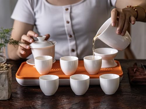 KEYDUACU Gaiwan Tea Set,Chinese Gongfu Tea Set,Portable for Adults,Travel - Image 2
