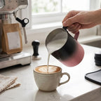 Stainless Steel Coffee Frothing Pitcher, 450ml (Gradient Pink) - Image 2