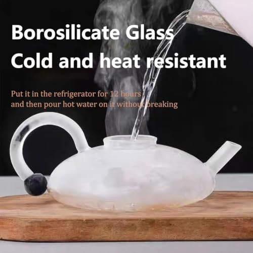 Glass Teapot Set with Removable Infuser Heat Resistant Heatable Teapot for Loose Leaf Tea Includes Tea Tools(Electric ceramic stove+Transparent) - Image 6