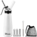 EurKitchen Aluminum Whipped Cream Dispenser - White by EurKitchen
