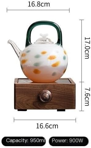 Tea Pot Handmade Heat-resistant Glass Teapot Household Teapot Teapot Kettle Electric Ceramic Stove Set Teapot for Infuser(B) - Image 2