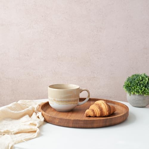 Bosmarlin Ceramic Coffee Mug Set of 4, 16 Oz, Jumbo Latte Mugs, Dishwasher and Microwave, Unique Reactive Glaze (Brown Grey, 16 Oz) - Image 5