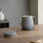Ui+ Self-Heating Mug Set – Soft Gray | 18 fl oz Ceramic Coffee & Tea Mug with Heating Pad - Image 5