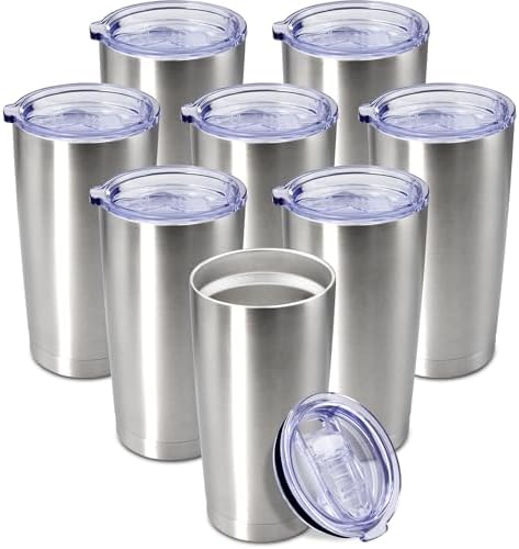20oz Tumbler Insulated Coffee Tumblers with Lid Stainless Steel SS 8P by AEPDTD