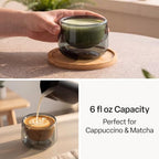 MIAMIO - Coffee Glasses/Double-Walled Glasses Set (2x6 oz) - Lagoa (Grey) - Image 5