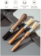 Coffee Powder Cleaning Brush, Wooden Handle, Nylon Bristles - Image 2