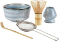 Mikasa 5 piece Matcha Set with Blue Stoneware Bowl and Bamboo Whisk by Mikasa