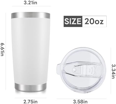 20 oz Tumbler with Lid Stainless Steel Insulated Tumblers Bulk Cups Mug - Image 7