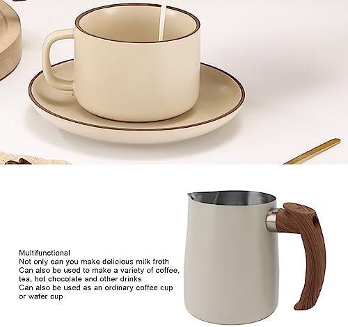 Milk Frothing Pitcher, 34oz Steaming Cup with Measurement Scale - Image 4