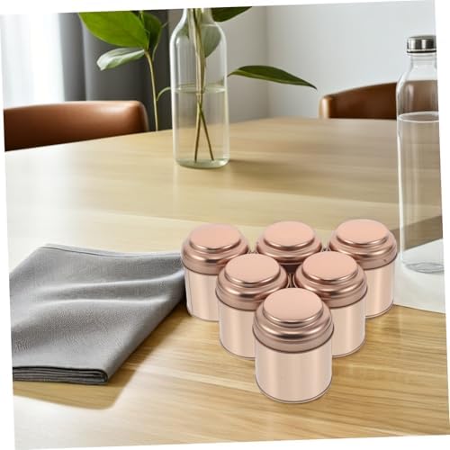 Luxshiny 6pcs Airtight Round Tea Containers with Moistureproof Seal Tinplate Canisters for Loose Leaf Tea Storage Portable and Space-saving Metal Tins for Freshness Preservation and Travel - Image 6