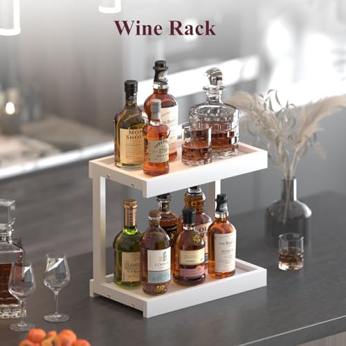 MARTY Counter Shelf Organizer, Large Spice Rack for Countertop, White - Image 4