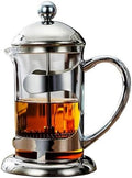 French Press Coffee Maker With 3 Filters Stainless Steel Coffee And Tea Maker,heat Resistant Borosilicate Glass Coffee Press, Multifunction Brewed Coffee Pot For Camping(/Silver B,800ml) by GIZNXBA