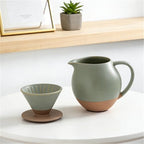 Elegant Ceramic Pours Over Coffee Maker Set with Dripper and 830ml Pots for Home Offices and Cafes Restaurant - Image 4