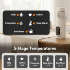 Garnen Portable Electric Kettle for Travel, 17oz, 5 Temperature Control - Image 4
