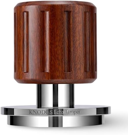 Spring Loaded Tamper 54mm For Breville with Click Feedback, Rosewood by KNODOS
