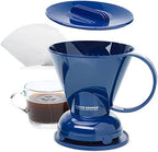 Clever Coffee Dripper | Large 18 oz | Royal Blue | BPA-Free | 100 Filters - Image 3