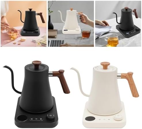 Electric Gooseneck Kettle,1200W Electric Tea Kettle With Stainless Steel Inner Lcd Screen Timing Constant Temperature Control Quick Heating Water Boiler For Coffee Tea Brewing (black) - Image 3