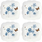 Lenox 894309 Butterfly Meadow Square 4-Piece Dinner Plates by Lenox