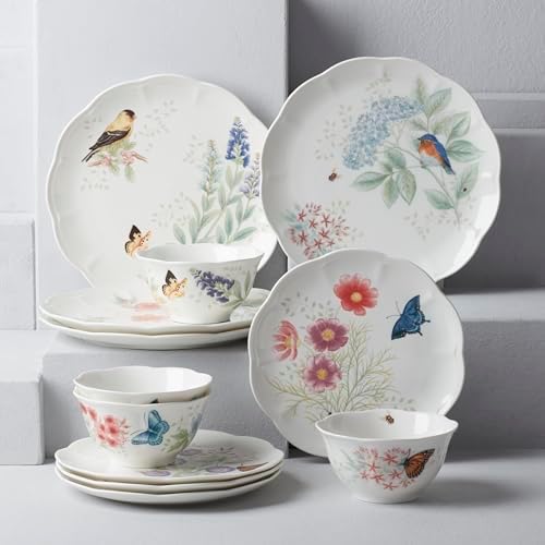 Lenox Butterfly Meadow Flutter Porcelain 12-Piece Dinnerware Set for 4 - Image 5