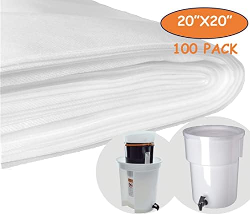 (100 Pack) Commercial Cold Brew Coffee Filters, 20" x 20" For 5-Gallon Capacity Cold Brew Coffee Makers and Systems - Image 6