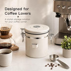 MEGAWISE 1.2L 304 Stainless Steel Coffee Canister with CO2 Valve - Image 7