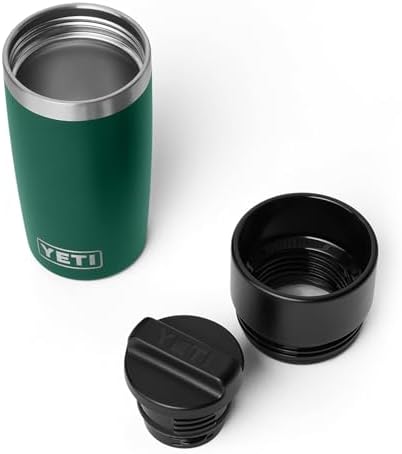 YETI Rambler 12 oz Travel Bottle, Stainless Steel, Vacuum Insulated with Leakproof Commuter Cap, Black Forest Green - Image 3