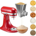 Grain Mill Attachment for KitchenAid Stand Mixer, All Metal Grain Mill Flour Mill for Kitchen Aid Accessories, Suitable for Grinding Non-Oily Dry Grain Corn, Coffee Bean, Millet, Wheat and Cereals by Akiosk