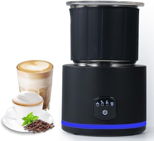 430ML Automatic Coffee Frother, Electric Milk Frother with Maximum RPM Up To 6000 RPM & Heating Temperature 60°C ± 5°C, Dual Hot & Cold Control Design by Unknown