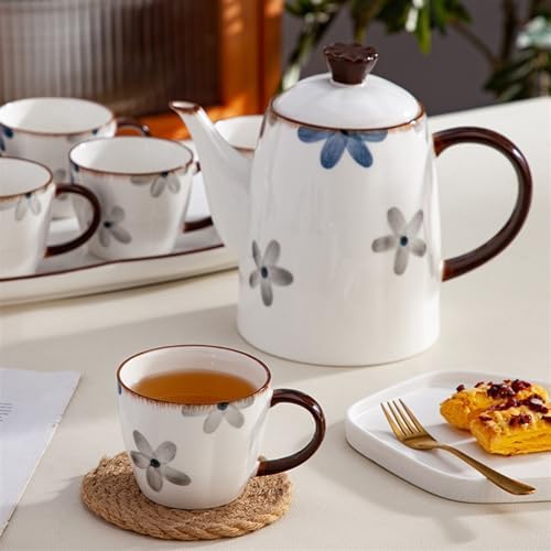 Water Pitcher Ceramic Cold Kettle Water Set Creative Tea Set Coffee Set Souvenir 8-piece Set Gift Tea Party Essentials Water Jug - Image 2