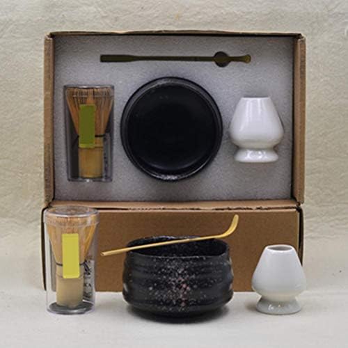 Matcha Tea Whisk Set, Traditional Tools (Black suit) - Image 3