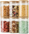 D2scrma 32oz/1Qt Round Glass Storage Containers with Lids 6-Pack by Delicatedtoservicecustomer