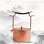 Japanese Cast Iron Tetsubin Teapot Teapots Cast Iron Double Hook Cook Teapot Pure Copper Thick Handmade Pot Cover Tea Pot Copper Tea Pots Tea Set Tea Accessories - Image 3
