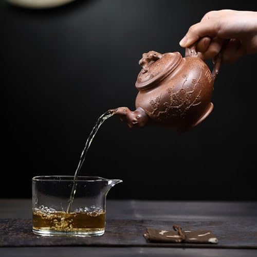 Tea Kettle Creative Home Use Golden Sand Plum Heralds Spring Smile Cherry Teapot Tea Room Kung Fu Tea Set Ceramic Tea Infuser - Image 7