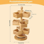 Tea Bag Organizer 3-Tier Large Capacity Rotating Sugar Packets Chest - Image 5