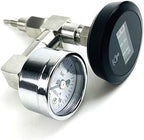 E61 Automatic Coffee Pressure Gauge, Brewing Head Pressure Gauge Modification, with Thermometer, for E61 Automatic Espresso Machine White Gauge by Unknown