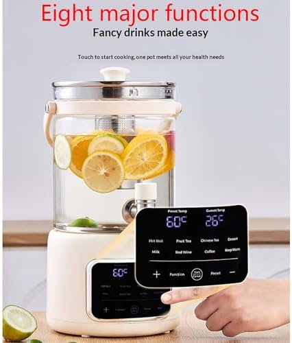 3L Glass Electric Kettle, with Infuser, with Touch Screen Herbal Tea Kettle, Maker for Soup, Porridge, Mulled Wine Pot Beverage, for Home Office,001 - Image 4