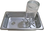 YBB Pitcher Rinser Cup Washer Glass Cleaning Rinser with Side Sprays, Drain and Drip Tray for Bar Coffee Shop (10.4×6.5×2.6") - Image 2