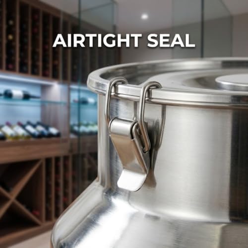 Stainless Steel Milk Can Tote Jug with Sealed Lid, Heavy Duty Milk Bucket - Image 3