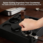 ShanSon Espresso Tamping Station for 51,53,54&58mm Portafilters,Tamper, Distributor, ABS espresso machine accessories with Built-in Detachable Knock Box & Tool Holder Rectangle - Image 6