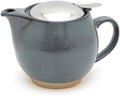 Zero Japan Bee House Round Teapot For One, 15 Oz - Ceramic Tea Pot with Stainless Steel Lid and Infuser, Dishwasher and Microwave Safe Tea Pots (Stone Gray) by ZEROJAPAN