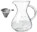 Pour Over Coffee Maker, 600 ml Borosilicate Glass Carafe with Reusable Stainless Steel Mesh, Measurement Markings, Heat-Resistant Handle, 3.7 in Mouth, 6.7 in Tall for Home Coffee Brewing by Unknown