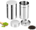 Xuronex 2 Pack Matcha Powder Storage Canisters, 304 Stainless Steel Tea Tins with Double Lids, Small Tea Canister for Loose Leaf Tea, Coffee Grounds, Cocoa, Sugar, Spices, Kitchen Pantry Storage by Unknown