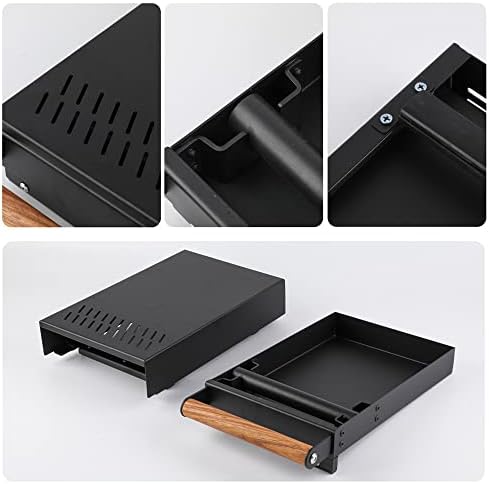 Espresso Knock Box Drawer with Handle Coffee Grounds Container Stainless Steel Coffee Knock Box Espresso Accessories Dump Bin CoffeeBar Accessories (BLACK) - Image 6