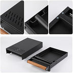 Espresso Knock Box Drawer with Handle Coffee Grounds Container Stainless Steel Coffee Knock Box Espresso Accessories Dump Bin CoffeeBar Accessories (BLACK) - Image 6